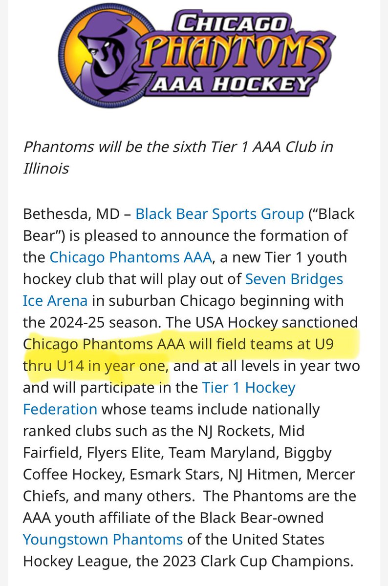 Oh sweet. Another U9 AAA option for our kids here in Chicago. AAA for 8 year olds.

The arms race starting at this age makes me nauseous.