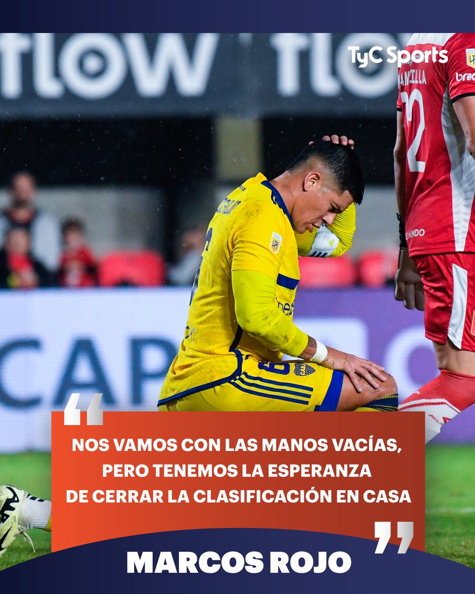 🗣️ Marcos Rojo se expresó tras la caída de #Boca ante #Estudiantes y aseguró que el Xeneize buscará la clasificación ante #GodoyCruz: 🎙️'Nos vamos con las manos vacías, pero tenemos la esperanza de cerrar la clasificación en casa', sentenció el defensor. 🎙️ ESPN