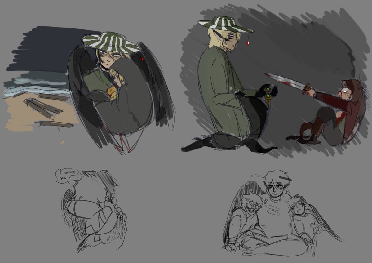arobberry's tweet photo. Uns sketch de murderflock pra aliviar minha depressão
(Um au que o hoppe fez do phil resgatando eles)
#qcellbit #qbaghera #qphilza https://t.co/7UsNmHUZkN