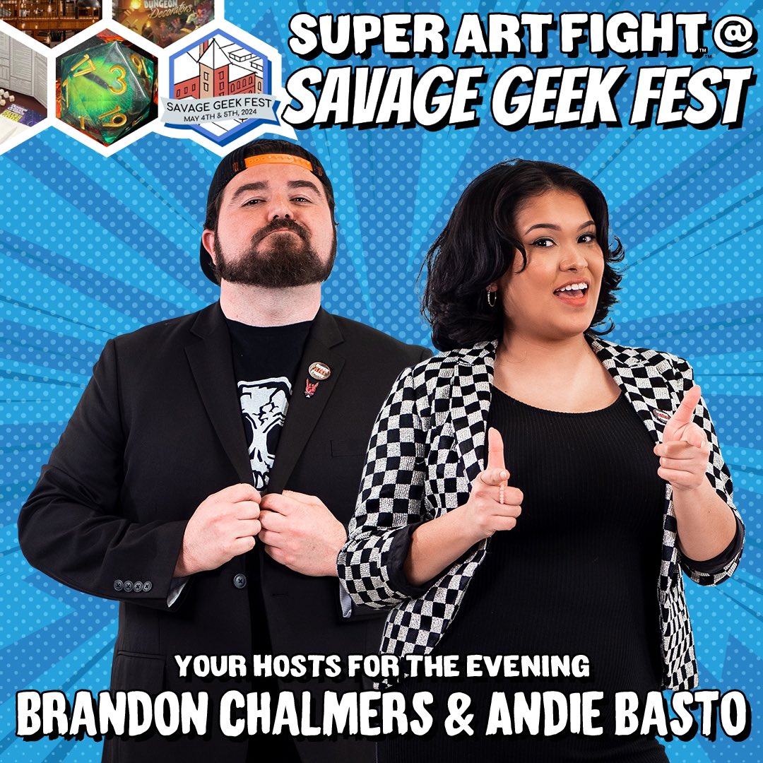 Join us at Savage, Maryland for Savage Geek Fest this May!

We’ll be performing Saturday, May 4th from 8pm-10pm. Check out the matches we’ll be bringing! 

#superartfight #savagegeekfest #maryland #art #improv