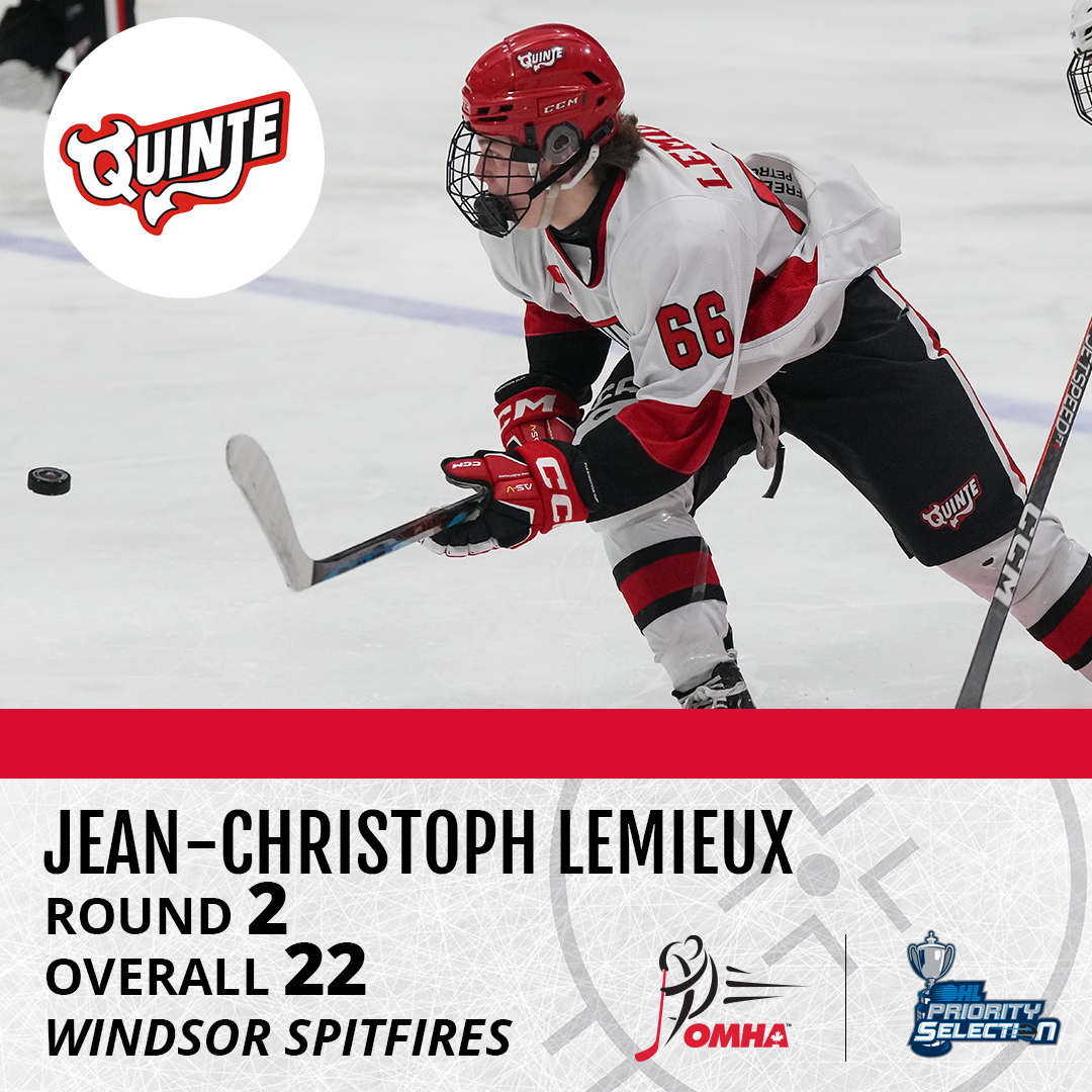 HometownHockey's tweet photo. The @SpitsHockey select Quinte's JC Lemieux in the @OHLHockey #OHLDraft! #OMHA https://t.co/a7rSukD1el