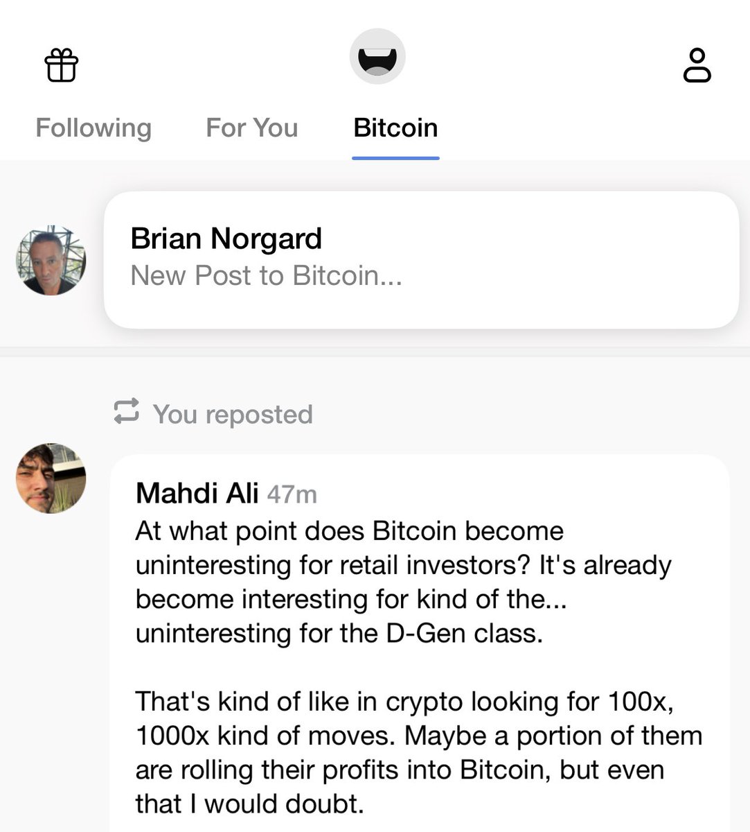 I started a channel on @getairchat to discuss Bitcoin (the first one I might add). Please join me. If you don’t yet have access please DM your cell and I’ll invite you.