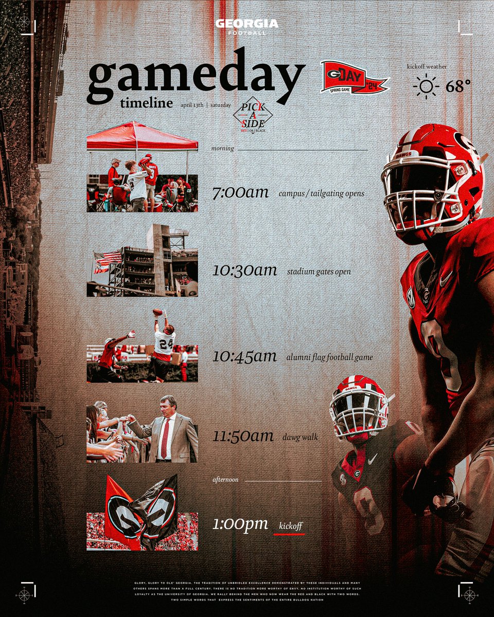 Everything you need to know for #GDay tomorrow ⬇️ #GoDawgs