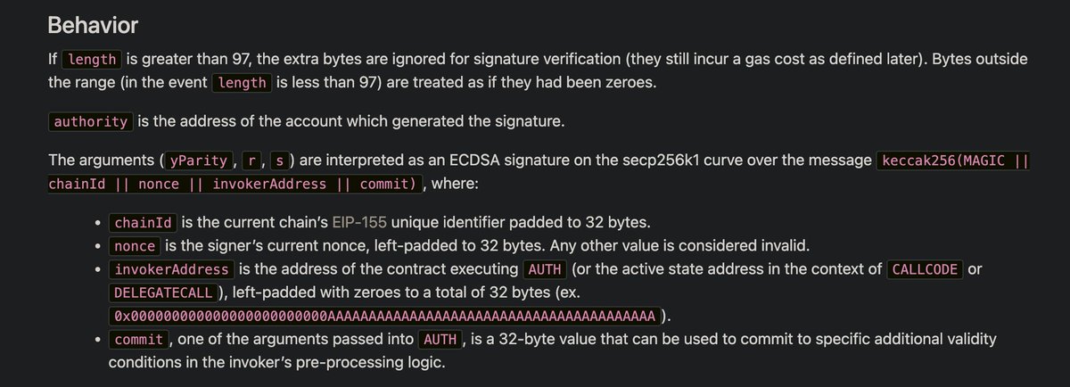 Let's not fumble the bag with EIP-3074. It's a huge upgrade for wallet UX and AA *BUT* it has a big flaw (I'm not talking about the potential for 1-sig drainers, IMO that's just a wallet skill issue): You see the actual problem? The `nonce` & `chainId` fields. 1/9 👇🧵