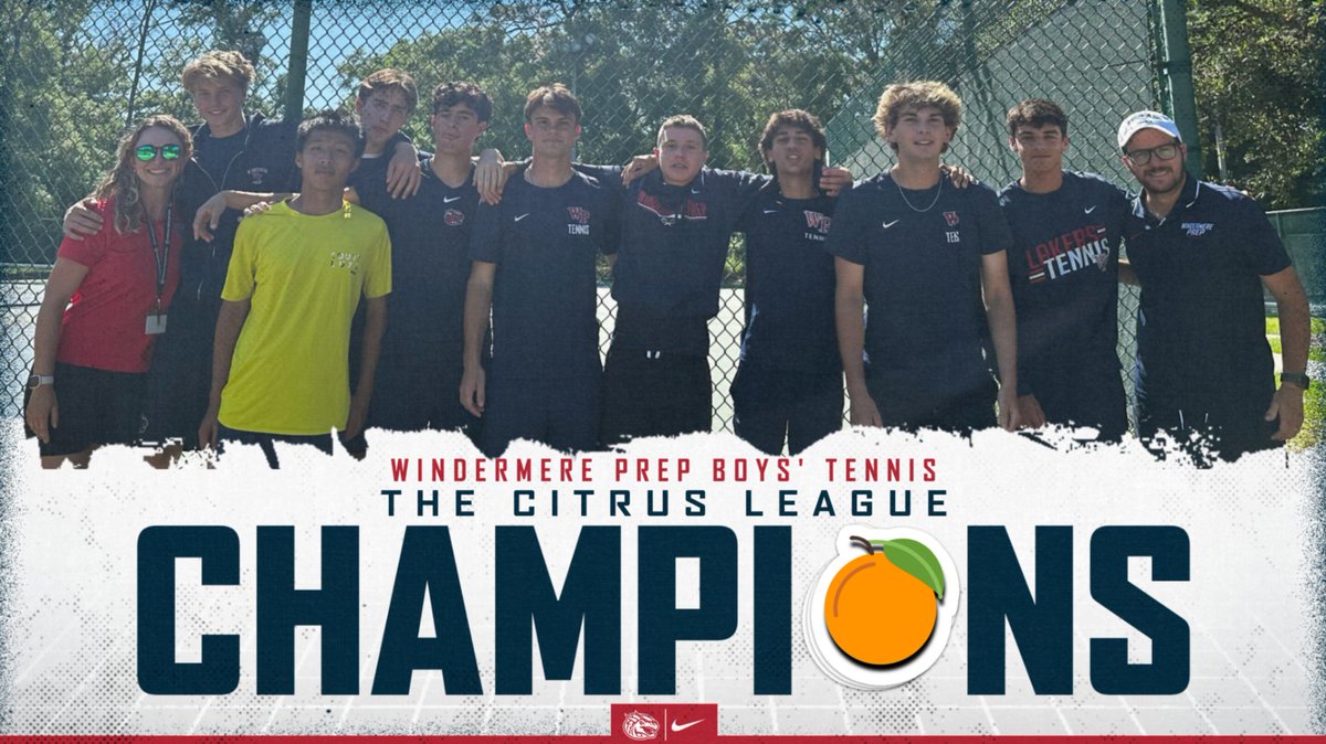 Congratulations to the Boys' Tennis Team on winning The Citrus League Championship this afternoon at Sanlando Park! #UNITAS