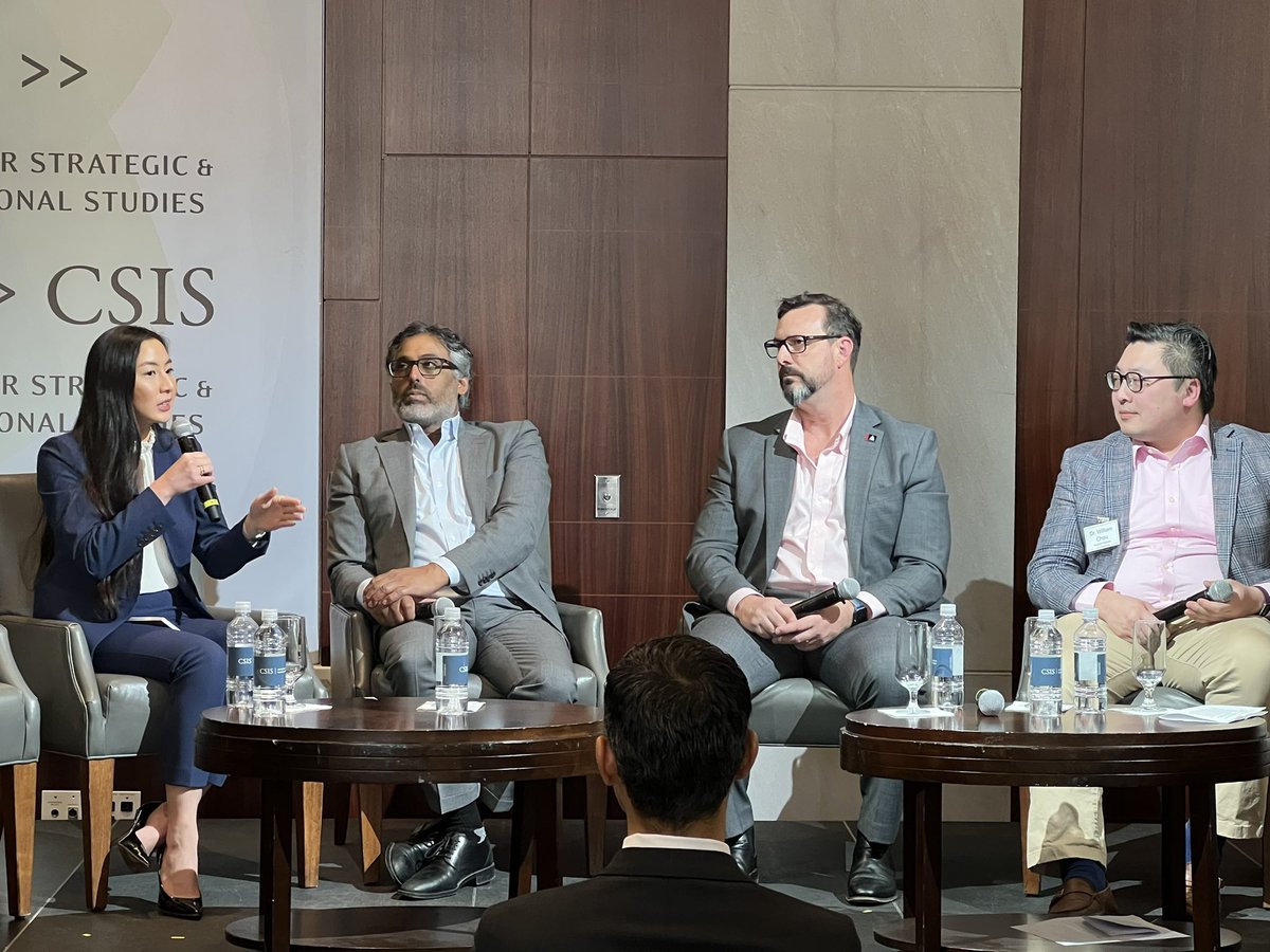 Had a fun conversation today at @CSIS with @USIP’s @VJS_Policy, @ASPI_DC’s @dir_aspi_dc & @HudsonInstitute’s @WillRevenge on harnessing the Quad’s tech potential. Many thanks to the GeoTech Initiative for having us!