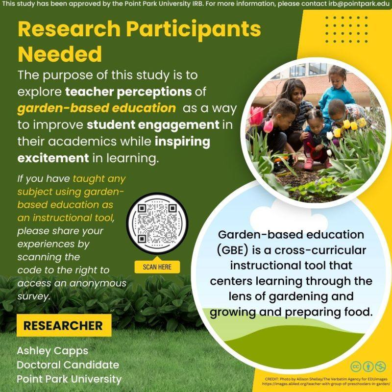 mscappswins's tweet photo. Thanks for getting the word out on my survey! If you have ever taught using a garden, please consider sharing your experience. So far most people are taking 10-15 minutes to complete it.
Thanks again!!
#garden #gardenbasedlearning #fyp #teacher #teachers #placebasededucation #pbl https://t.co/5v5qFqbD8G