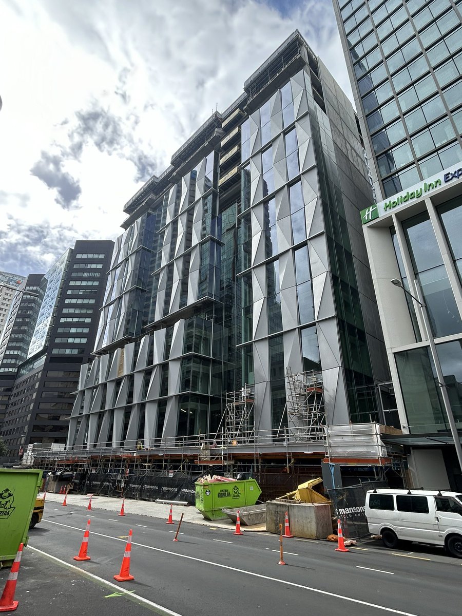 Had a look at 50 Albert St with most of the cladding on.