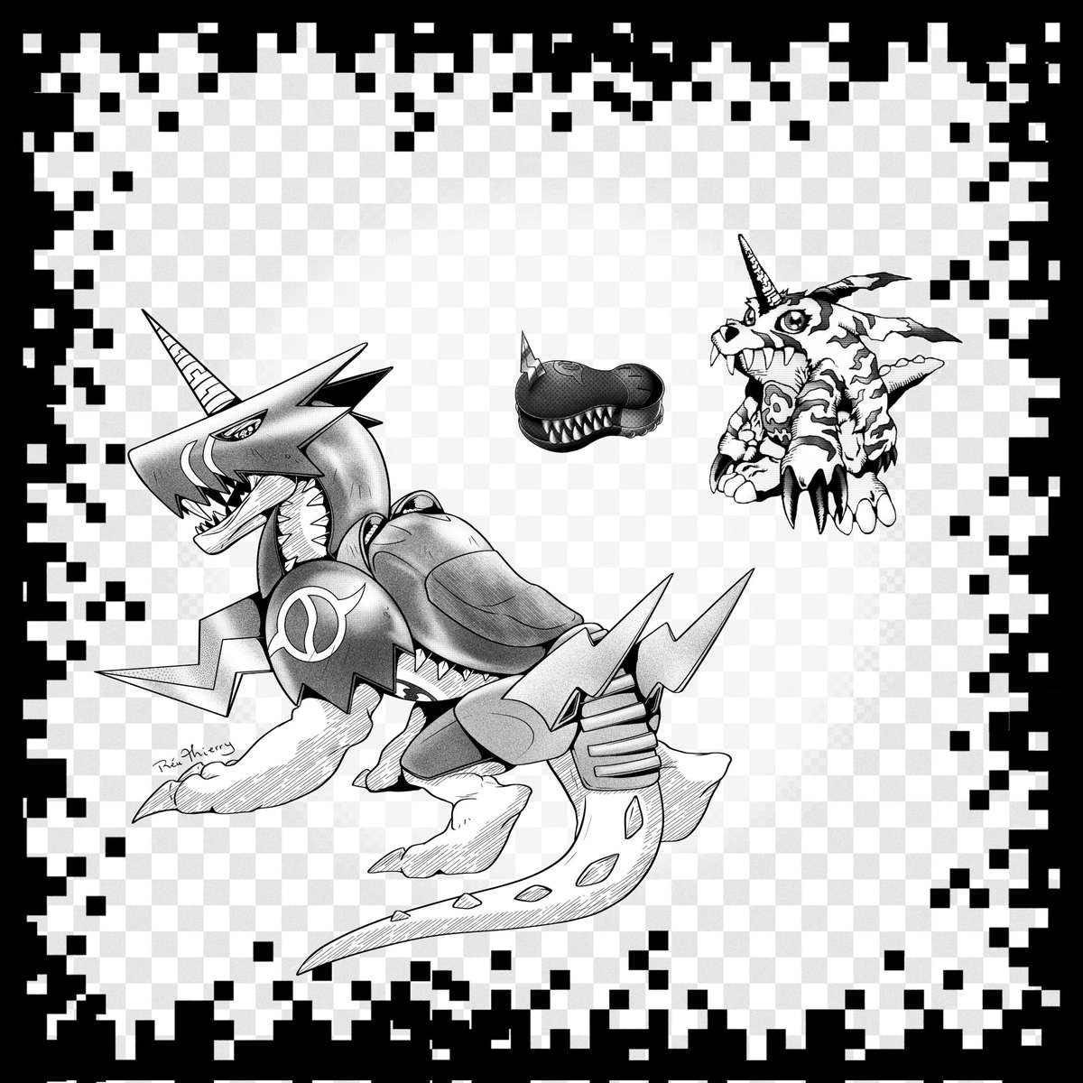 @helltcherry #DigimonNextAdventure #Inktober #Inktober2023 #Digimon #デジモン #オリデジ #デジタルモンスター #FanDigimon #DigimonOC #FakeDigimon #DigiFake #Fakemon #MediBangPaint