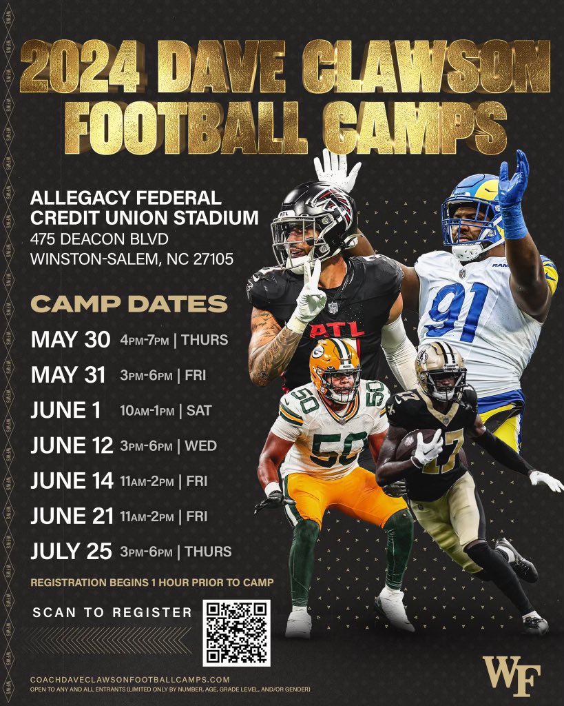 Lock in your spot for next month 🔒 🔗: CoachDaveClawsonFootballCamps.com