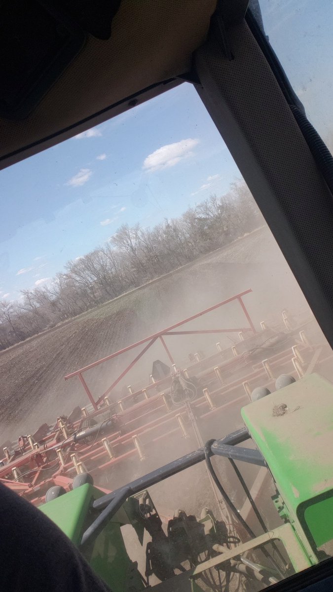 Fertilizer down today. Oats in tomorrow, smaller wheat fields in before the rain Tuesday. I love starting field work in early April. Especially after back-to-back May starts