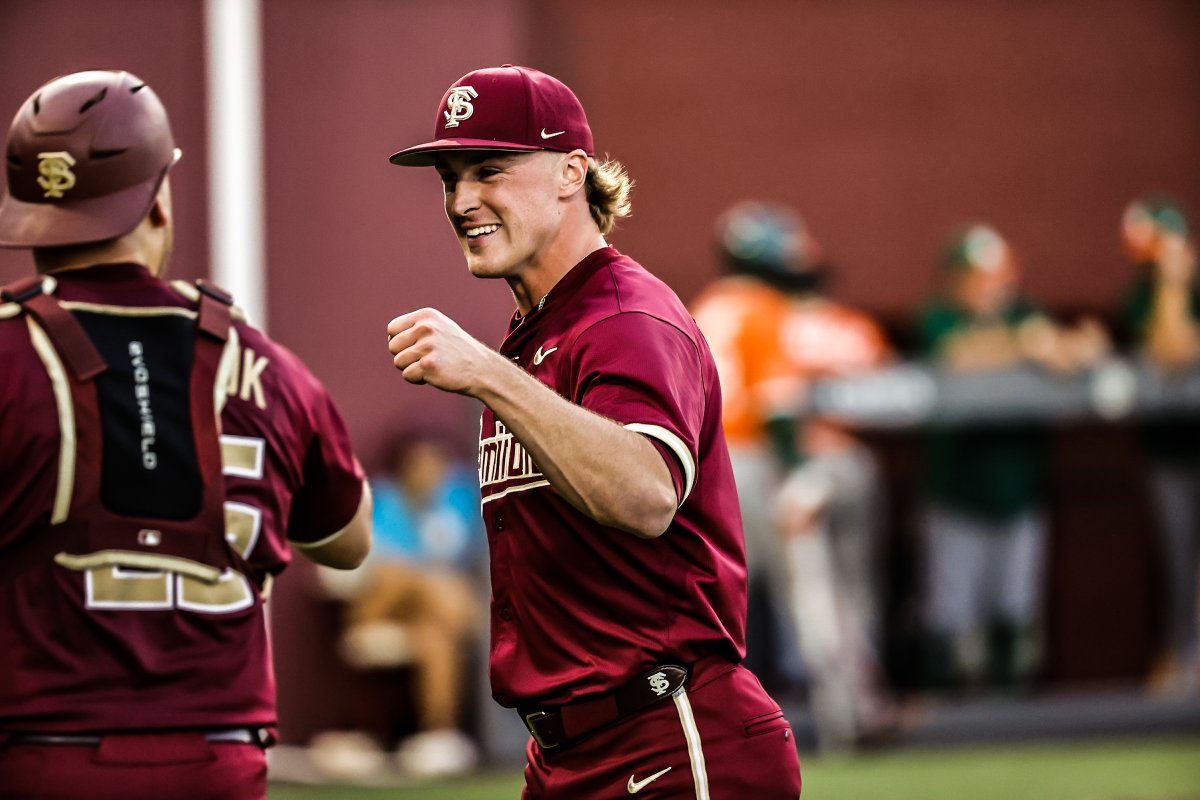FSUBaseball's tweet photo. Career-high 4.2 IP for Ox. 3 hits, 4 K.

Joe Charles enters with 2 on and 2 outs.

T7 | UM 5, FSU 10 https://t.co/1eFeurjCpf