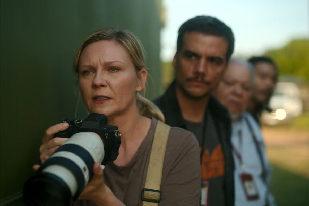NikkoCaruso's tweet photo. #CivilWar worked for me. I was nervous the entire runtime. Masterclass tension &amp; haunting sound design. A very compelling POV of war journalists. Smart move to keep it apolitical, imo. Spaeny is a star. My only cons are a few silly script decisions. A very scary &amp; visceral film. https://t.co/whvkfIo3QO