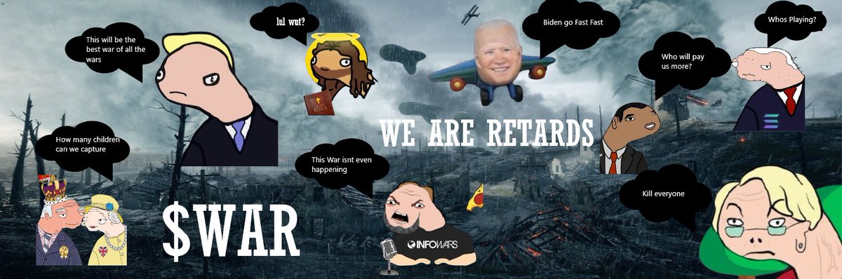 WEE ARE RETARDS $WAR 

CA 2J16QoNYDifVTkbi2ByEsbVrh5ScXbi6iWaH4U38dt1s

weareretards.lol
t.me/waronsol