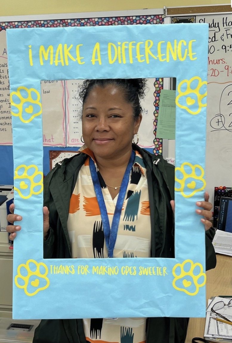 'I Make a Difference' award goes to Ms. Teresa Lawrence, one of our fantastic 4th-grade teacher at College Park Elementary! Her dedication to student success, strong relationships with students, and teamwork make her a true asset to our school. @vbschools @DrManigo @sarapmendez1