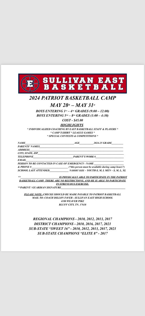 Summer Camp Info!!