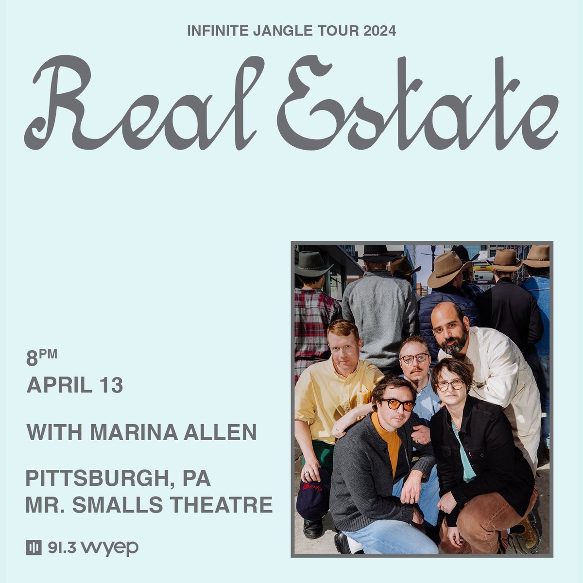 🎶 TONIGHT 🎶 04/13 | @realestateband with special guests @marinallenmusic | @MrSmallsTheatre 🎟️ Buy Tixs: tinyurl.com/cmakdt8v Doors: 7:00pm Tickets are available for purchase online or at the door. #tonight #pghconcerts #mrsmallstheatre #mrsmalls #livemusic #music