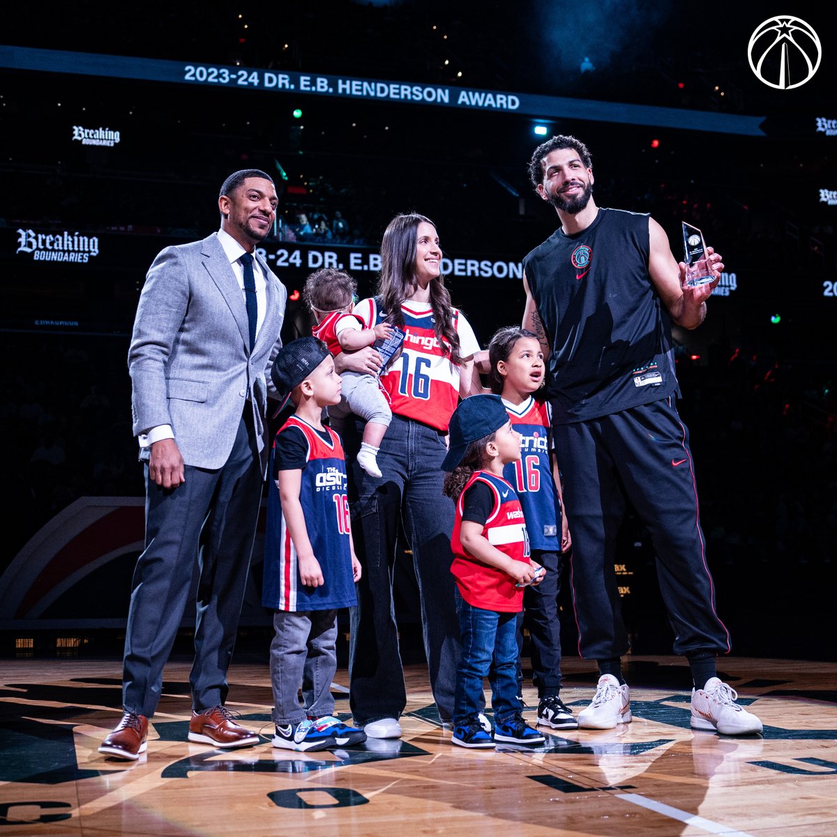 Congratulations to Anthony Gill for being awarded our 3rd annual Washington Wizards Dr. E.B. Henderson Team Award. This is AG’s 2nd time being recognized for his work in the D.C. community and beyond with the award. 💙 Read more → on.nba.com/3TONX9K