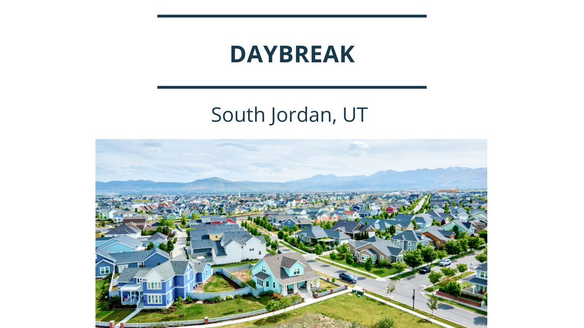 Active living at Daybreak! Residents enjoy a 67-acre lake, pools, courts, trails, parks, and a recreation center with a gym & courts. Located in South Jordan, UT. buff.ly/48ZpUup  #newconstruction #neighborhood #SouthJordanUT