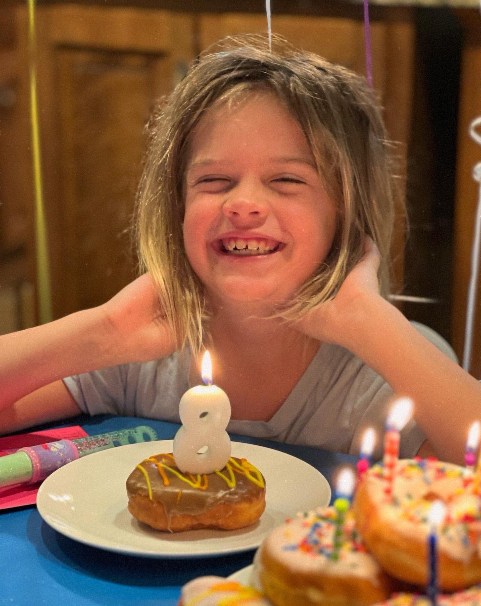 My sweet Reese turned 8 today. When @ajassy started hunting our family, Reese was 3. I am so proud we’ve kept her loved and safe. We’ve given her a magical life in spite of the cruelty @amazon has shown her and her sisters. We fight for them. Happy birthday, baby.