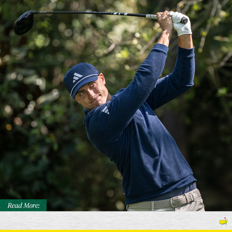 TheMasters's tweet photo. During Friday's difficult conditions, Ludvig Åberg shot in the 60s. No other player did. #themasters