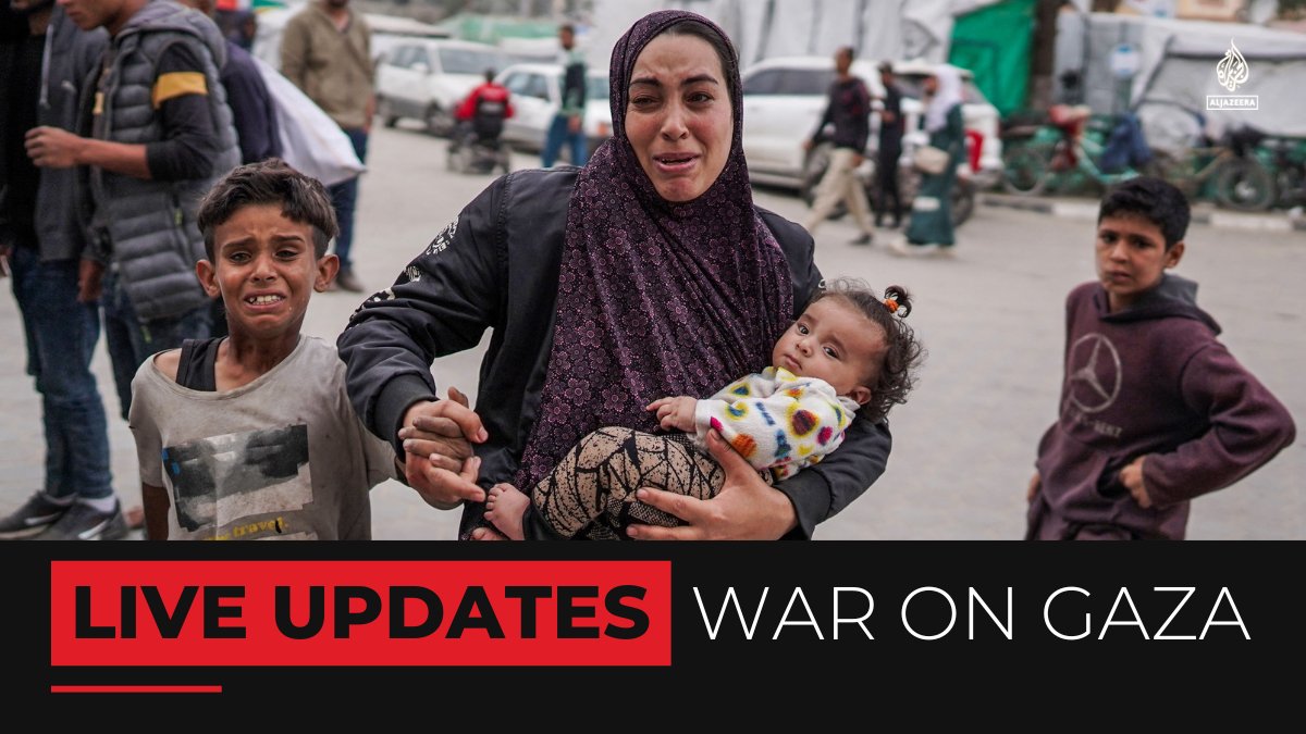 AJEnglish's tweet photo. Israel’s ongoing intense bombardment of Gaza continues to worsen the dire humanitarian crisis in the besieged enclave.

🔴 Follow our LIVE coverage: https://t.co/mdTHTpp8Xd https://t.co/kwsVt4kS0t