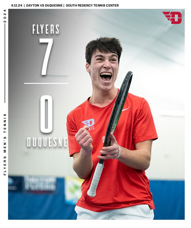 Dominant Win from #UDMTEN ✈️ Successful night for the Flyers at South Regency Tennis Center ✅ #GoFlyers