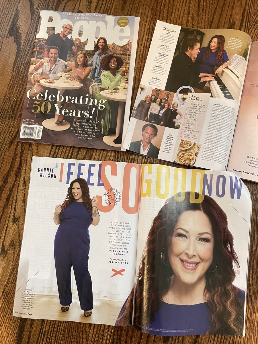 Wow! Congrats @CarnieWilson for the great article in @people about our new show Sounds Delicious on @AXSTV ( xo @gilliansheldon )