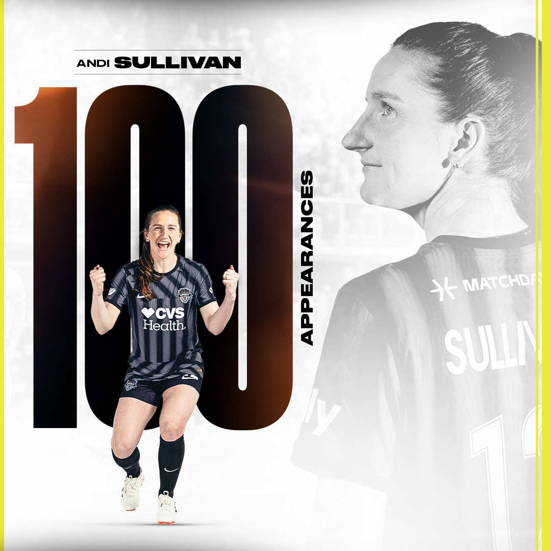 Welcome to the 100 club, Andi ☀️ Congrats on 100 @NWSL regular season appearances!