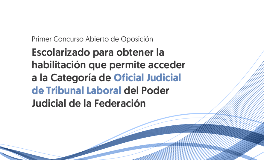 #SoyCarreraJudicial

Primer Concurso Abierto de Oposición Escolarizado para obtener la habilitación que permite acceder a la Categoría de Oficial Judicial de Tribunal Laboral del #PJF

Convocatoria: cutt.ly/vw8U9YX1
Temario: cutt.ly/gw8U3J0

escuelajudicial.cjf.gob.mx