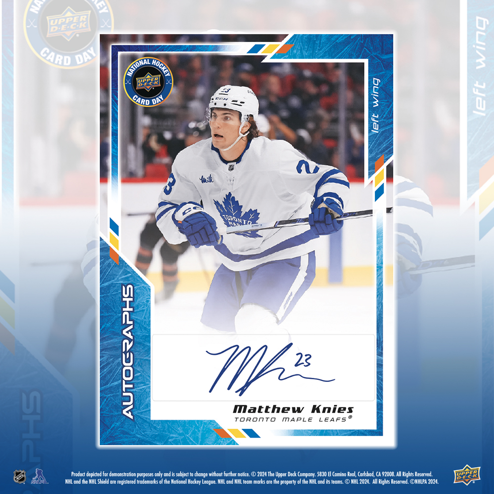 UpperDeckSports's tweet photo. Need another reason to join National Hockey Card Day? Look for rare autograph cards in FREE packs today!

Look for participating shops near you! https://t.co/MnO8mgHArt

#NHCD https://t.co/5YkuS0A8qT