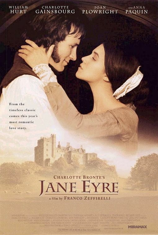 🎬MOVIE HISTORY: 28 years ago today, April 12, 1996, the movie ‘Jane Eyre’ opened in theaters! #CharlotteGainsbourg @AnnaPaquin #WilliamHurt #FionaShaw #JohnWood #GerladineChaplin #AmandaRoot #LeanneRowe #RichardWarwick #JoanPlowright #ElleMacpherson #EdwardDeSouza #JudithParker