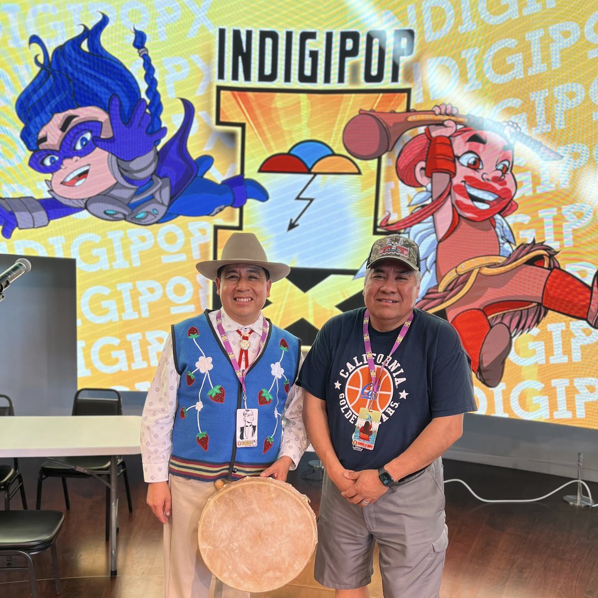 Congrats to Gary Snow of North Dakota, the Winner-Take-All at the very first #IndigipopX Nerd 49 Hand Drum contest! Congrats to Gary and hope to see you next year to defend your title! IndigipopX.com #IPX2024 #EveryoneWelcome #Nerd49 #HandDrumHeaven