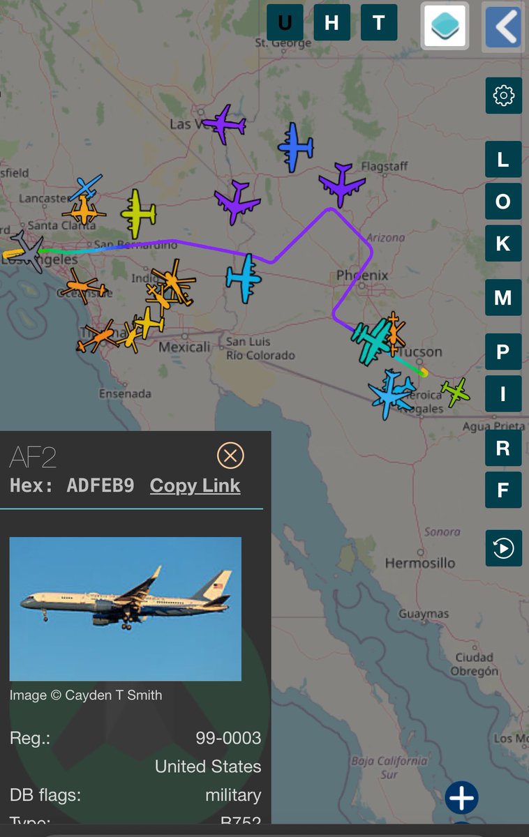 What is going on here? AF2 (Kamala) has landed in L.A. but what’s with that flight route?