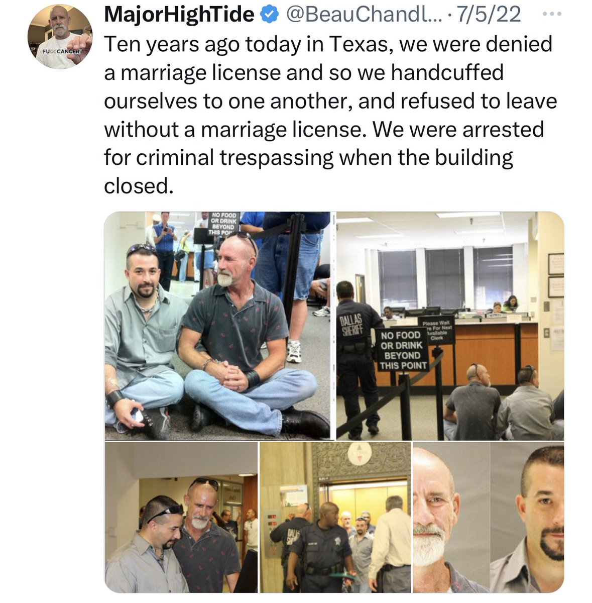 @BeauChandler12 @MarALago You didn’t go to jail for trying to get gay married. You went to jail for trespassing 🤣