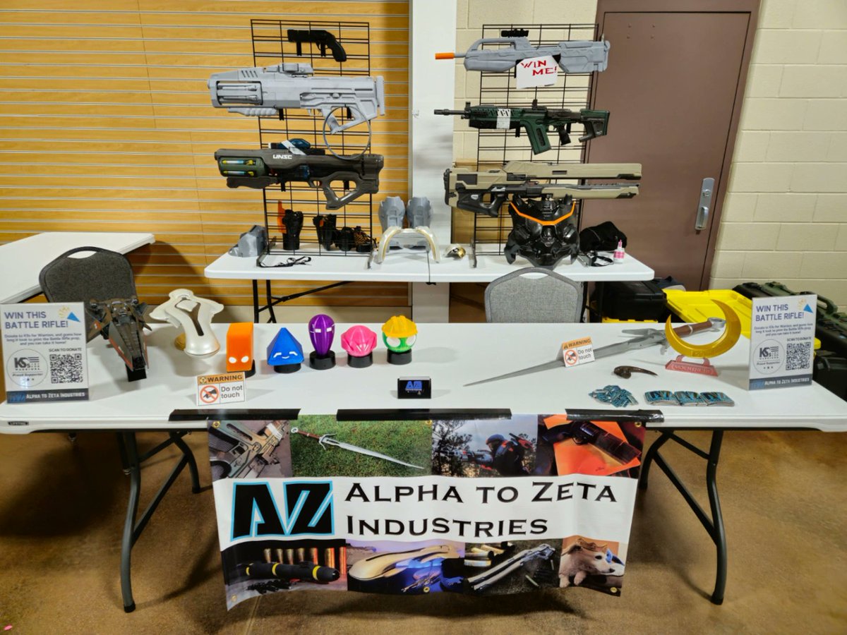 AlphatoZetaInd's tweet photo. In just 1 week we will be at @rmrrf! Who are we going to see there?
Printed on a @lulzbot3D #taz6 and #tazpro on @ITWorks3DPrint #toolheads with @esun3dfilament #pla+ & @Polymaker_3D #polylitepetg #polylitepla
#3dprinted #3dprinting #3dprintedprop #3dprintedprops #halo #rmrrf https://t.co/kE3TFs7jqz