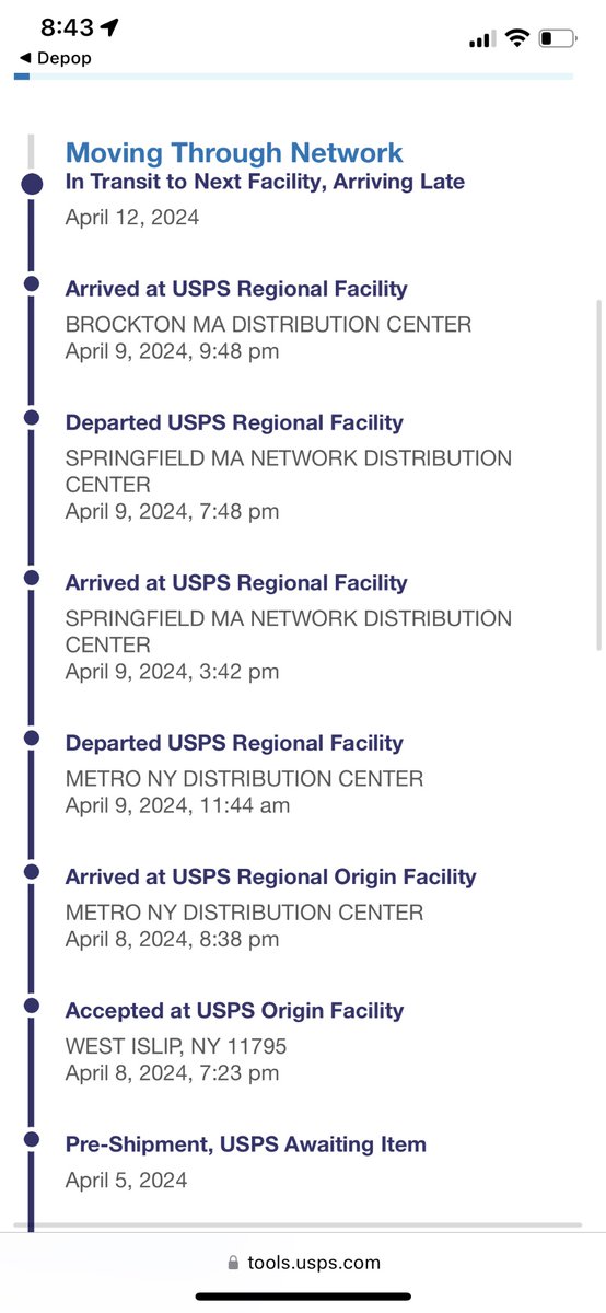 ashe53's tweet photo. @USPSHelp what is going on??! Make it make sense.. I believe my package is missing because it hasn’t been updated in over 2 days. Someone help me please!! https://t.co/C905ZkoyHb