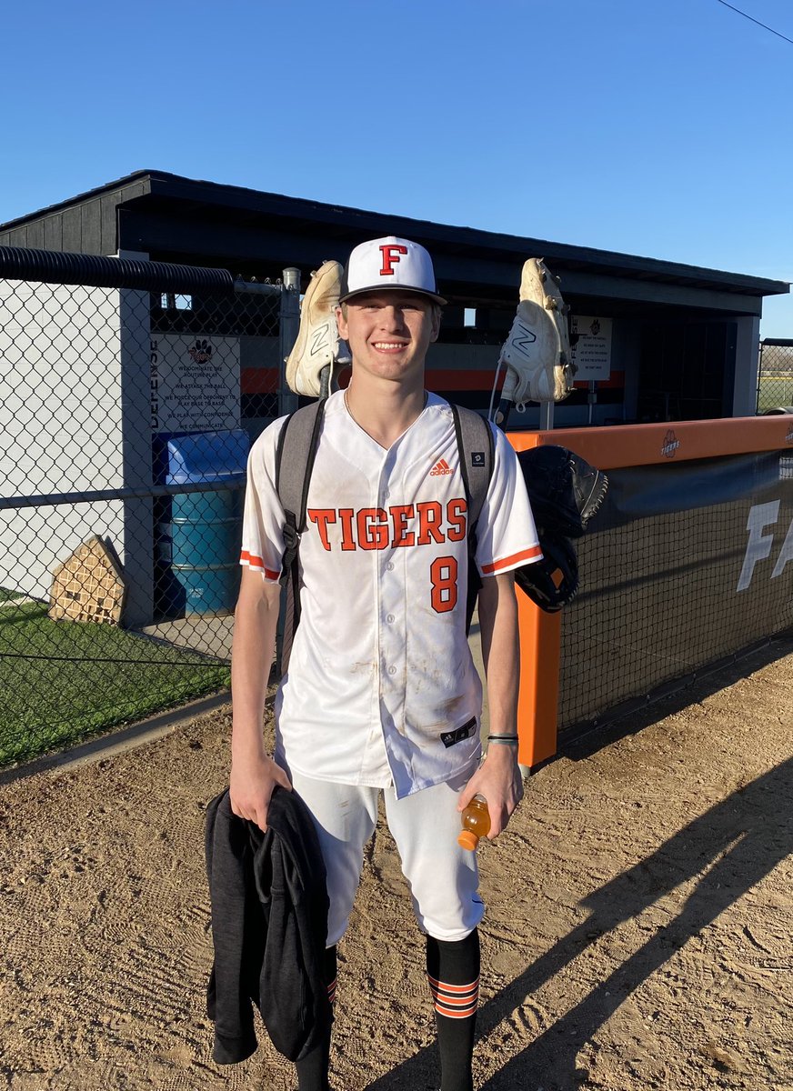 In his first appearance in a varsity game, junior pitcher Joe Baldus pitched a complete game NO-HITTER!!! A 6-0 win over Burnsville! Can’t remember another one in at least the last 27 years of FHS baseball!

7 IP
0 hits
11 K’s
2 BB
89 pitches

Congratulations on making history!