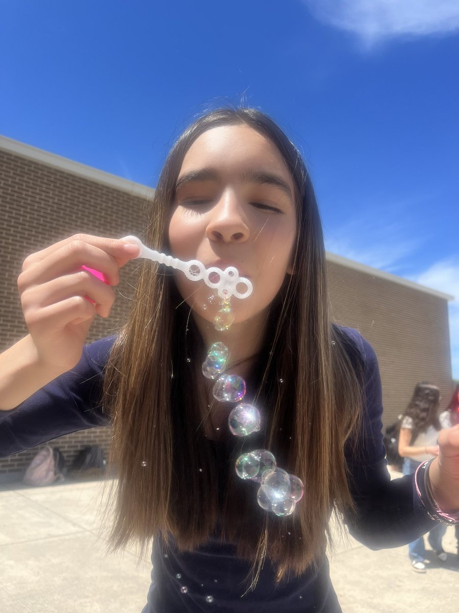 Prathers_FCS's tweet photo. Because middle schoolers are kids & they still need to #Play so as a reward after our lesson … we chalked it up & blew bubbles! #Playiswork https://t.co/tLWd3lUj1O