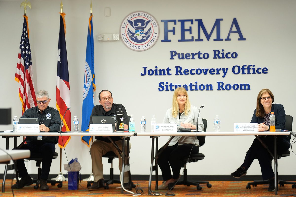 Since Hurricane María, Puerto Rico has received over $32.5 billion in allocations for more than 10,900 projects. I received a briefing from the @fema Joint Recovery Office to hear more about what we are doing to build more resilient infrastructure.