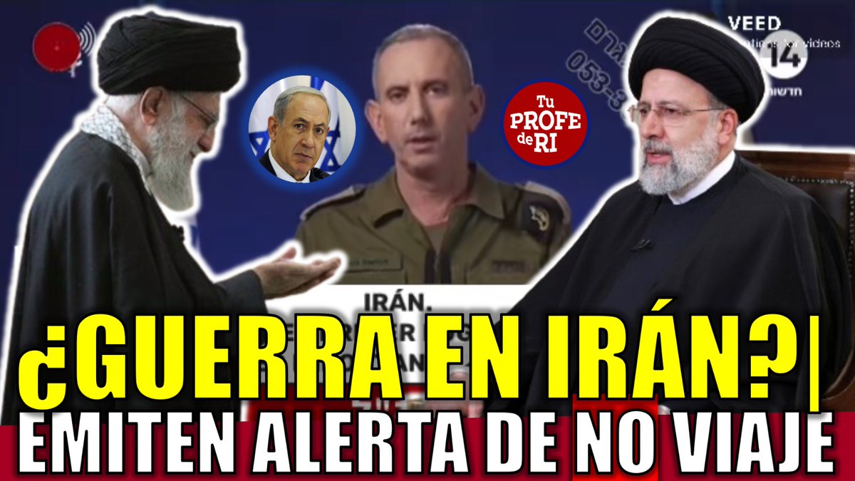 🔴 URGENTE: ¿#GUERRA INMINENTE EN #IRÁN? ¿CUESTIÓN DE HORAS? #OCCIDENTE EMITE ALERTAS DE NO VIAJE A #ISRAEL ✍️ 'Necesaria respuesta proporcional', Irán. ✍️ Movilización en Israel. Hezbollah ya inició. 👇 youtube.com/live/GH6CgCxxx…