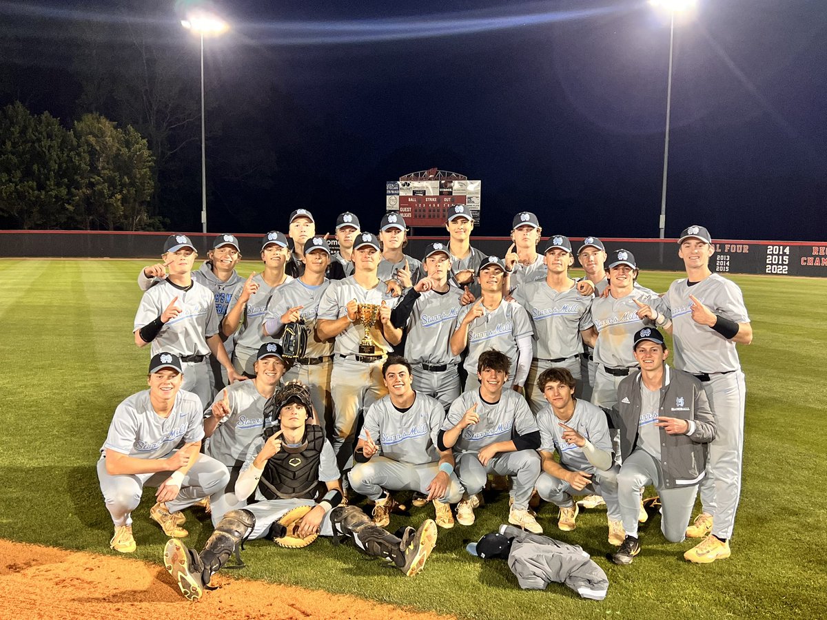 Congrats to <a href="/SM_Baseball/">Starr's Mill High School Baseball</a> for clinching the region championship with their 1-0 win against Whitewater