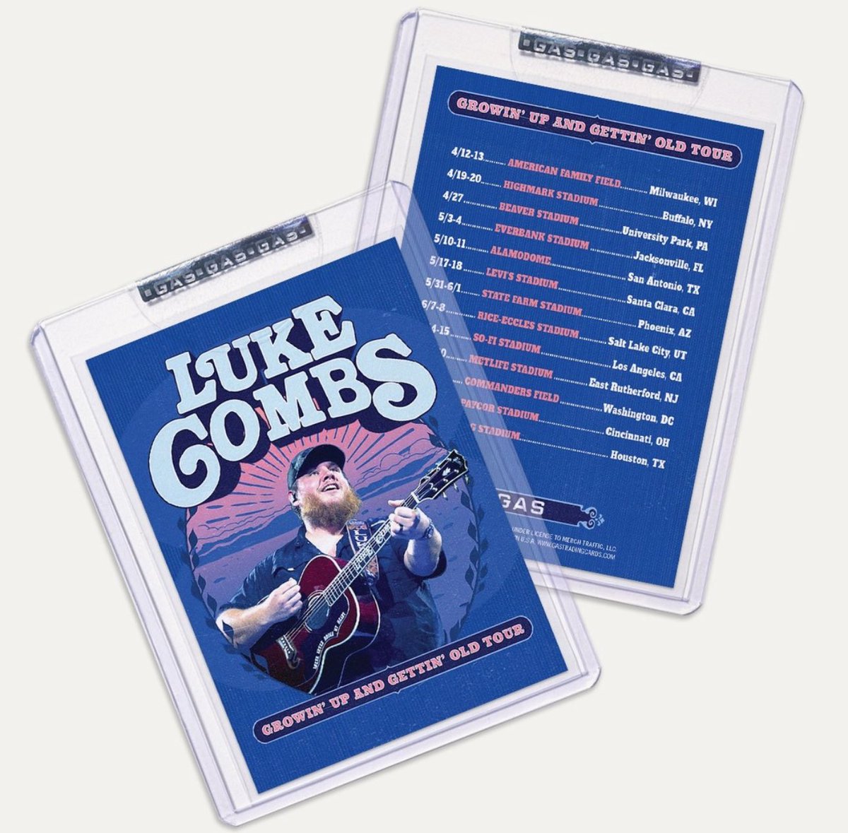 GAS is proud to present the official @lukecombs Growin' Up And Gettin' Old Tour 2024 Trading Cards! Available now in the link below! #lukecombs #bootleggers #countrymusic #gastradingcards #tradingcards shop.lukecombs.com/collections/tr…