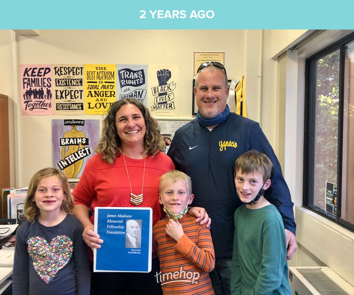 history_shaw's tweet photo. 2 years ago, @Coachshawb and my babies brought me the best news I’ve ever gotten at work - I *finally* got the @JamesMadisonFdn fellowship!
The graduate work I’ve been doing with @gettysburg has been amazing!
#4thtimeisthecharm https://t.co/wq4jeIGmPe