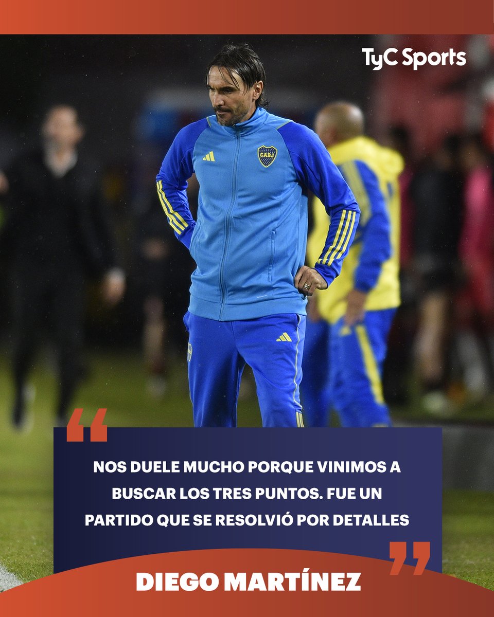 🗣️🔵🟡 DIEGO MARTÍNEZ: 'PERDER HOY NOS DUELE MUCHO' El entrenador del Xeneize aseguró en conferencia de prensa que la derrota ante el Pincha le trajo preocupación de cara a la recta final de la #CopaLigaProfesional y también que el encuentro fue parejo entre los dos equipos. 📷