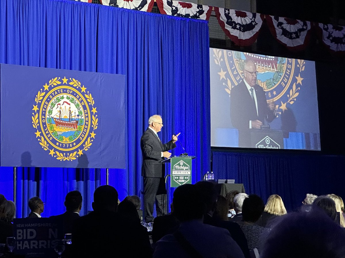 MN Governor @GovTimWalz: The point of accumulating political capital is to burn it so you can improve lives as quickly as you can 🔥 #NHPolitics