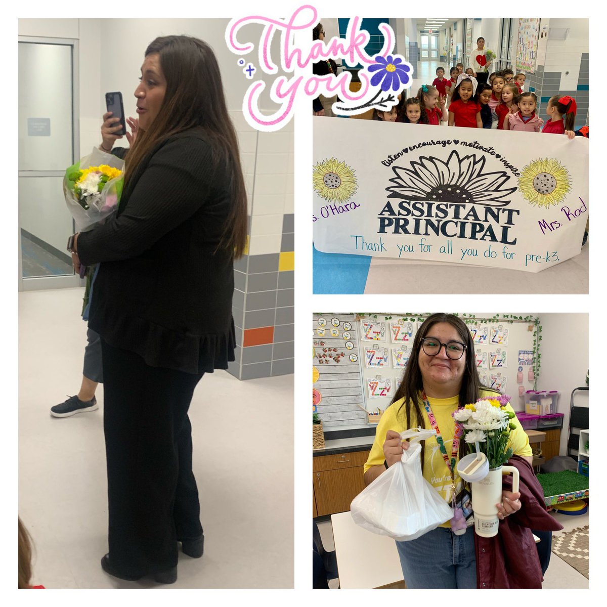 A week full of celebration, thank you ladies for everything you do! #blessed #assistantprincipalsweek #librarian #paraprofessionalappreciationday