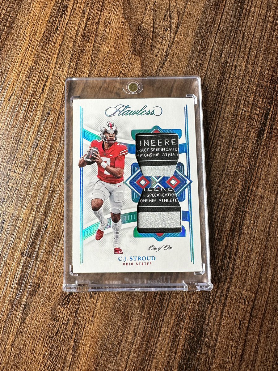 Fun addition to the collection! CJ Stroud 1/1 flawless collegiate patch 💥