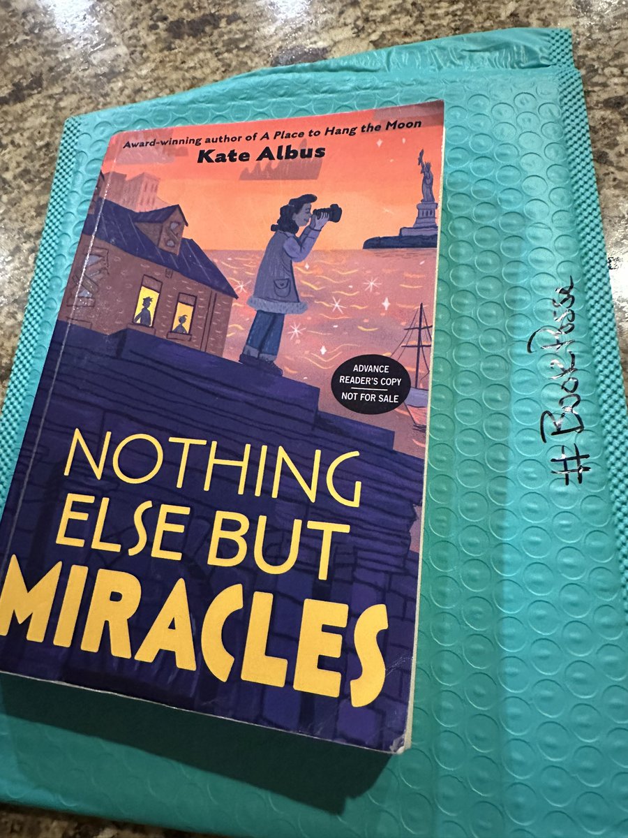 @TheLitAdvocate watch your 📬for this much loved #bookposse favorite Nothing Else but Miracles by @katealbus @HolidayHouseBks loved it. 💕