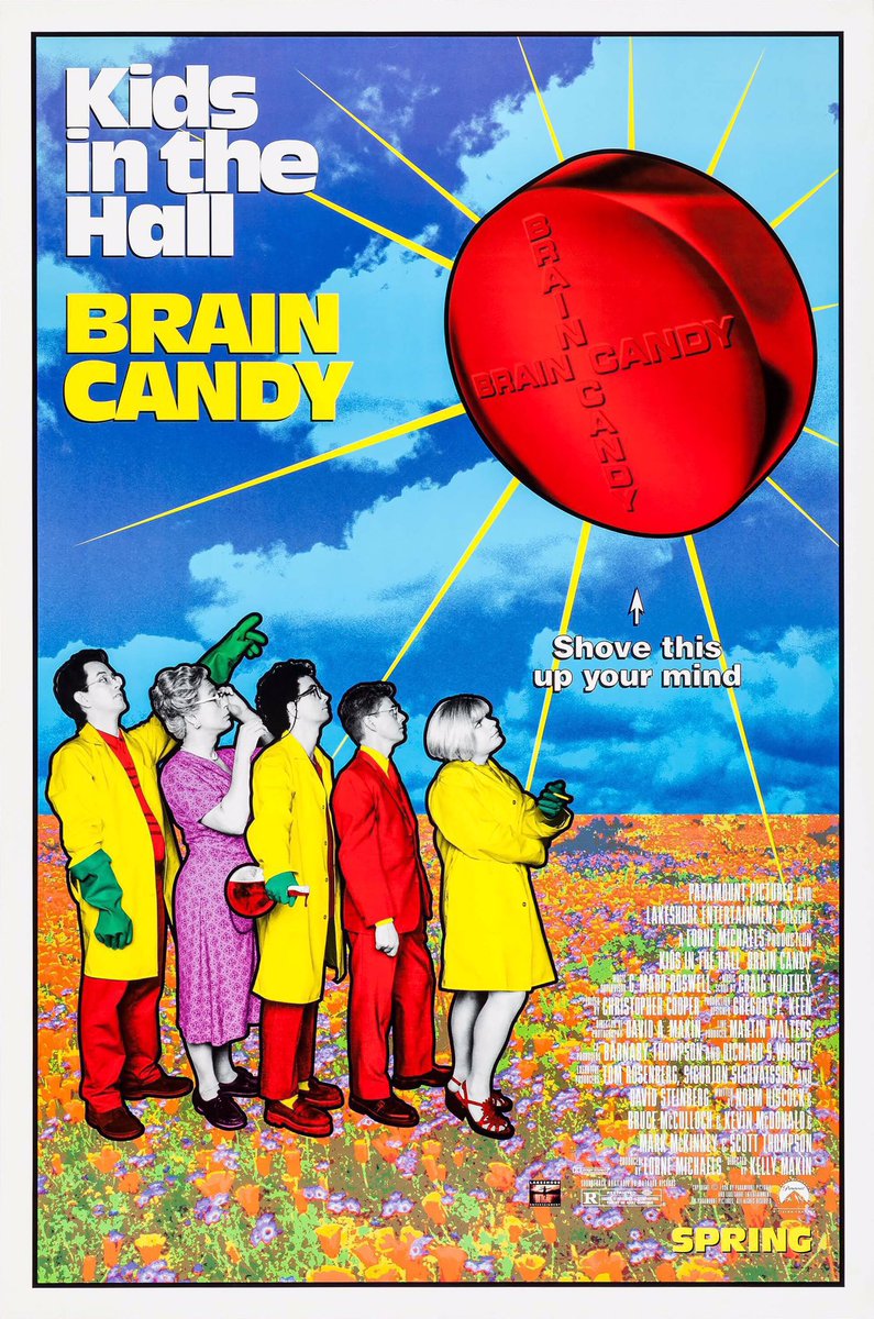 🎬MOVIE HISTORY: 28 years ago today, April 12, 1996, the movie ‘Kids in the Hall: Brain Candy’ opened in theaters! #DaveFoley #BruceMcCullogh #KevinMcDonald #MarkMcKinney #ScottThompson #KathrynGreenwood #LachlanMurdoch #NicoleDeBoer #KristaBridges #KidsInTheHall #KellyMakin